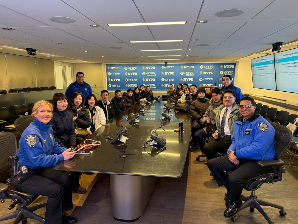 中央警察大學學生參訪交流團參訪紐約市警察局（NYPD）